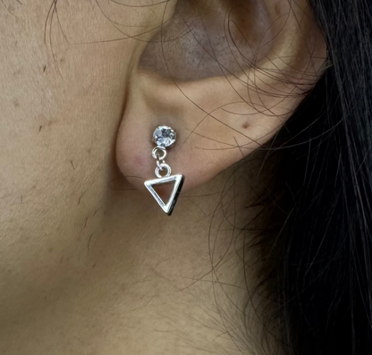 Minimalist Triangle Pendant Necklace Set